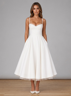 Corset Full Skirt Midi Dress Cocktail Women
