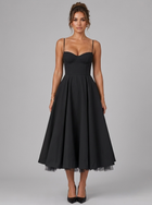Corset Full Skirt Midi Dress Cocktail Women