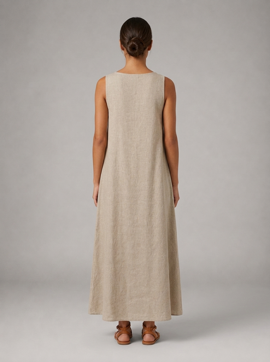 Sleeveless A Line Maxi Dress Summer Women