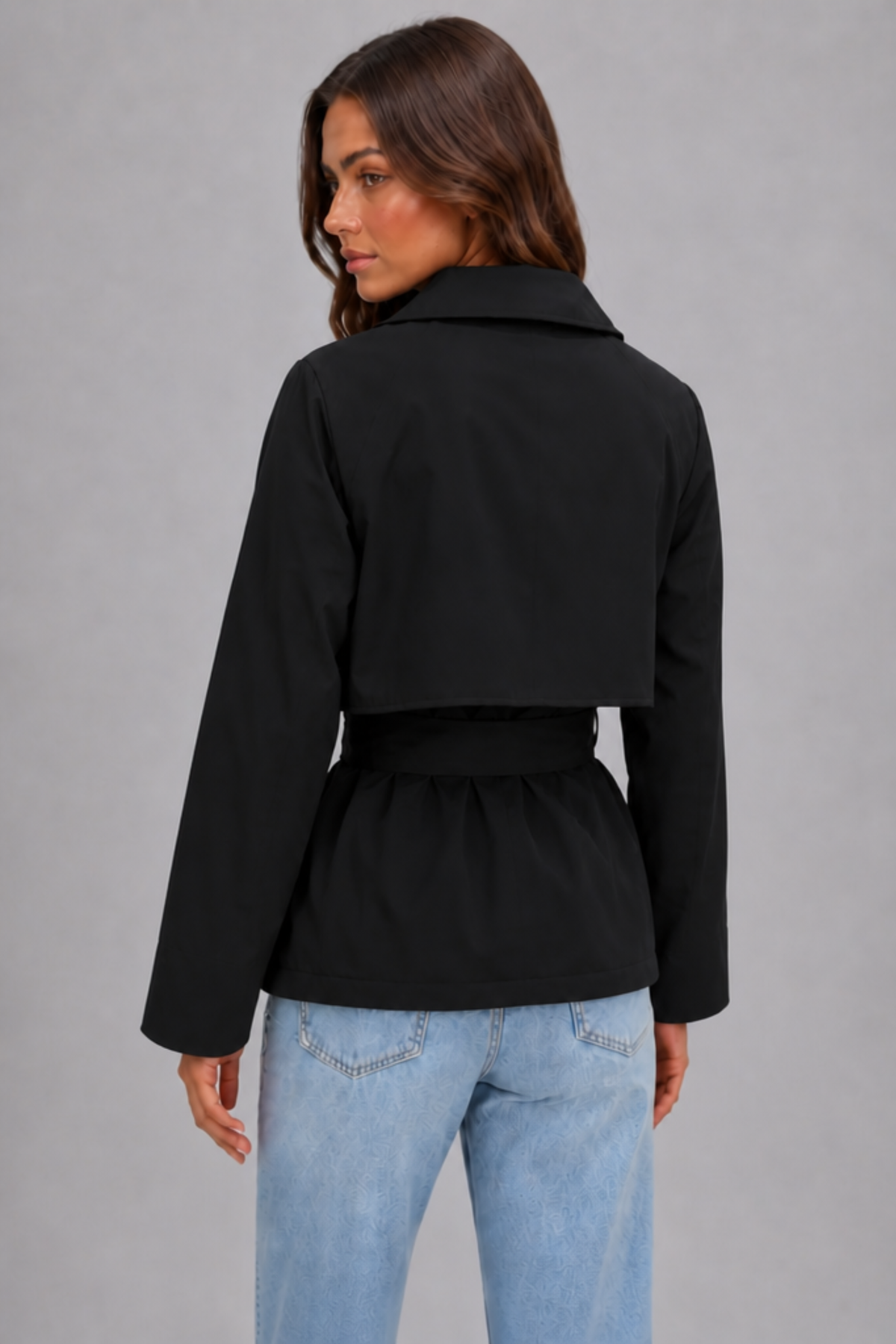 Isolde | Cropped Belted Short Jacket
