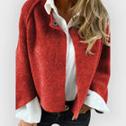 Women's Round-Neck Coat with Long Sleeves