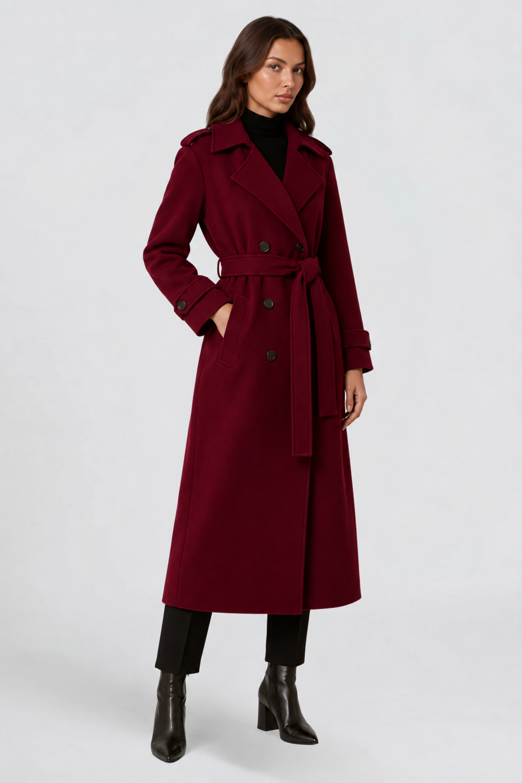 Florence | Long Tailored Wool Trench Coat