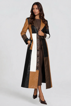 Sienna | Longline Belted Leather Coat