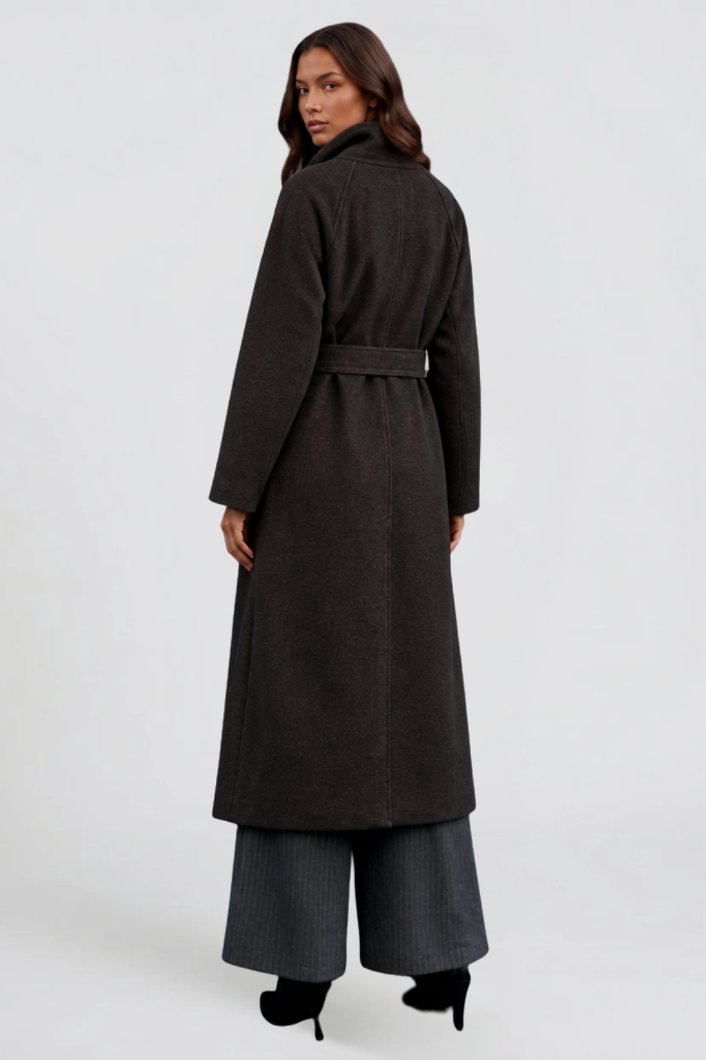 Cecily | Belted Longline Wool Coat