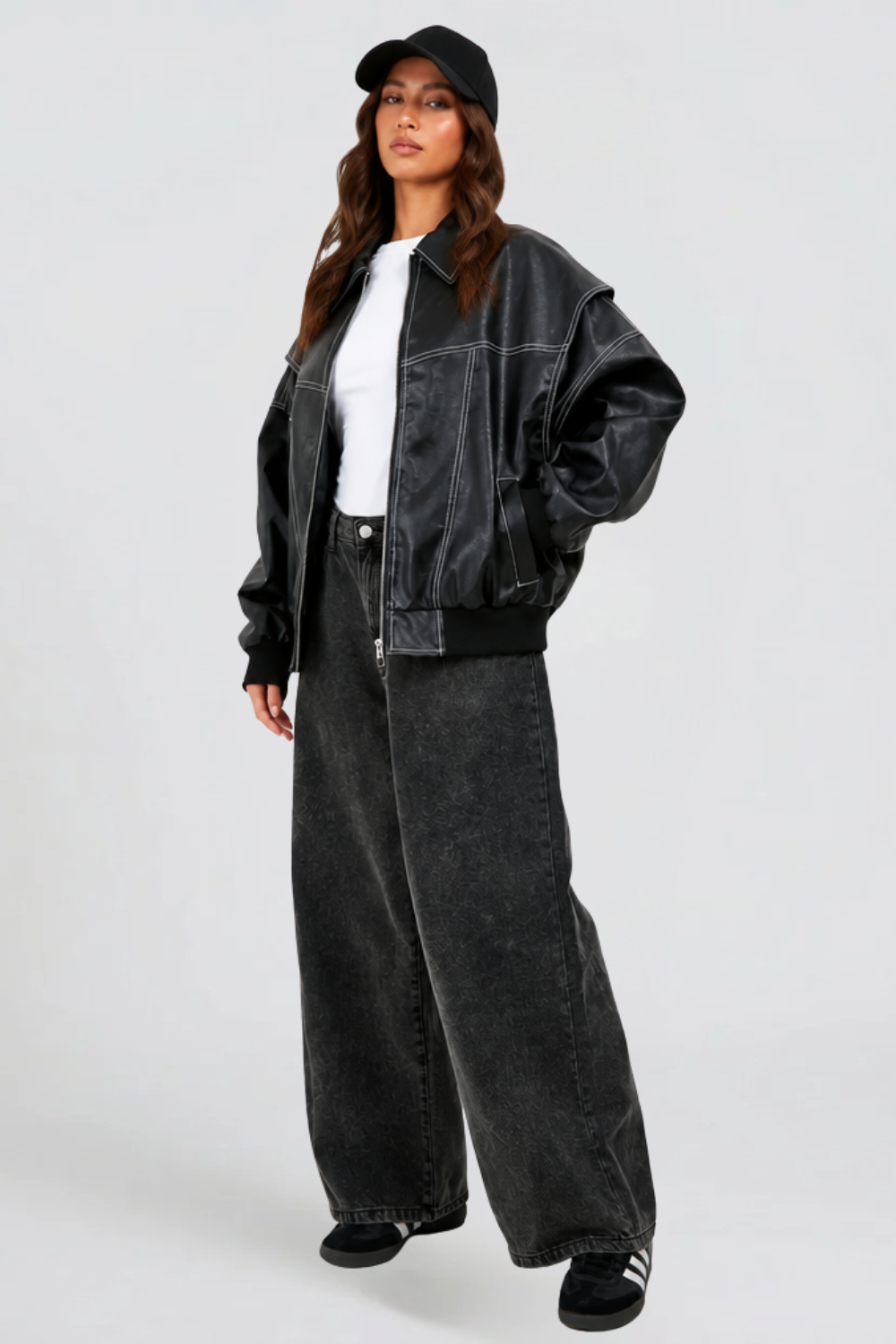 Marlowe | Oversized Leather Jacket