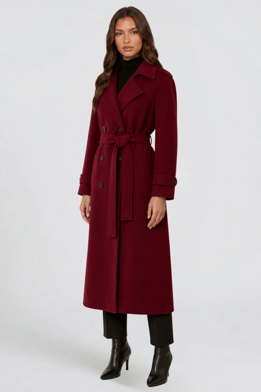 Florence | Long Tailored Wool Trench Coat