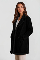 Maribel | Suede Shearling Longline Coat
