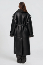 Odessa | Leather Shearling Trench Coat