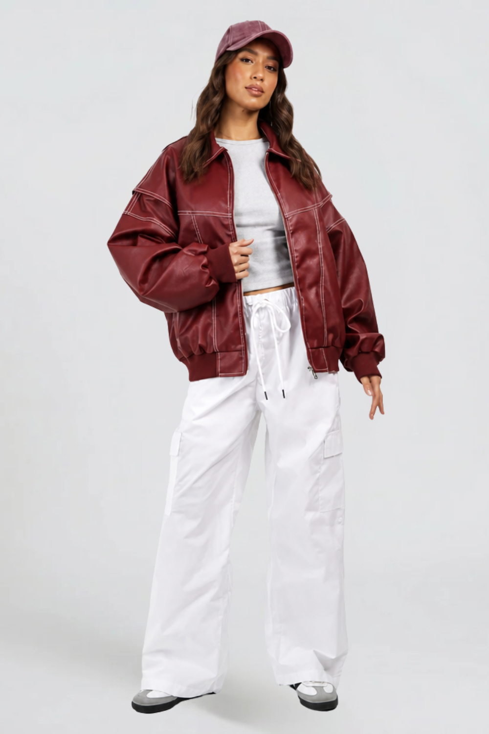 Marlowe | Oversized Leather Jacket