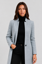 Celeste | Tailored Longline Wool Coat