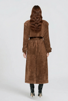 Margaux | Long Suede Trench Coat
