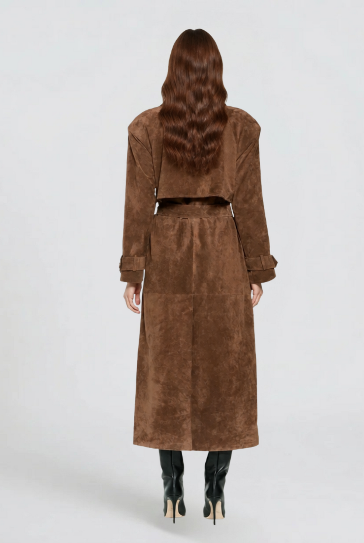 Margaux | Long Suede Trench Coat