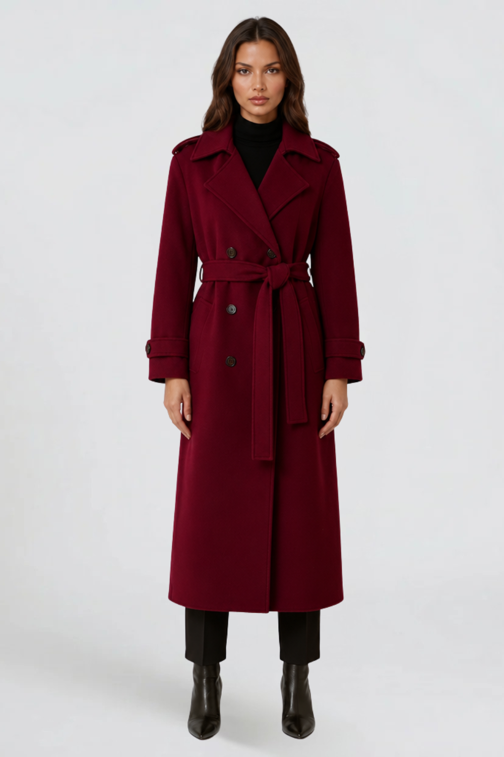 Florence | Long Tailored Wool Trench Coat