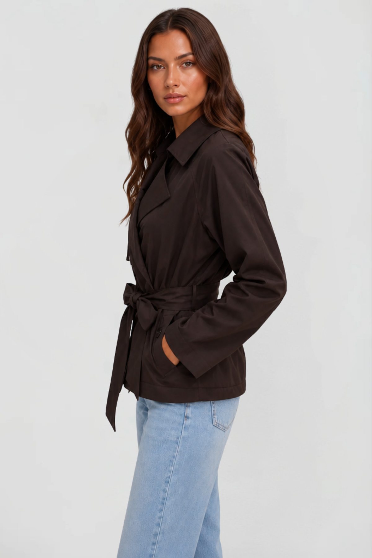 Isolde | Cropped Belted Short Jacket