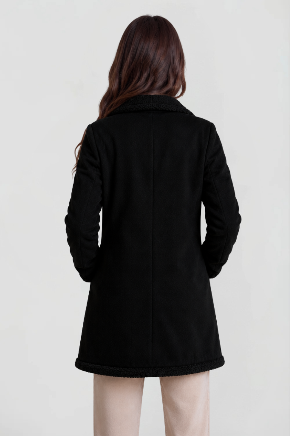 Maribel | Suede Shearling Longline Coat
