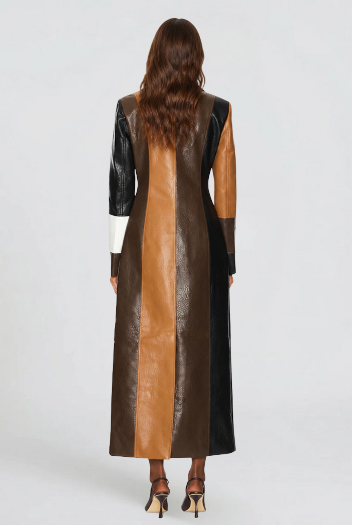 Sienna | Longline Belted Leather Coat