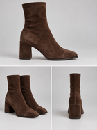 Noemi | Suede Ankle Boots with Block Heel and Side Zip