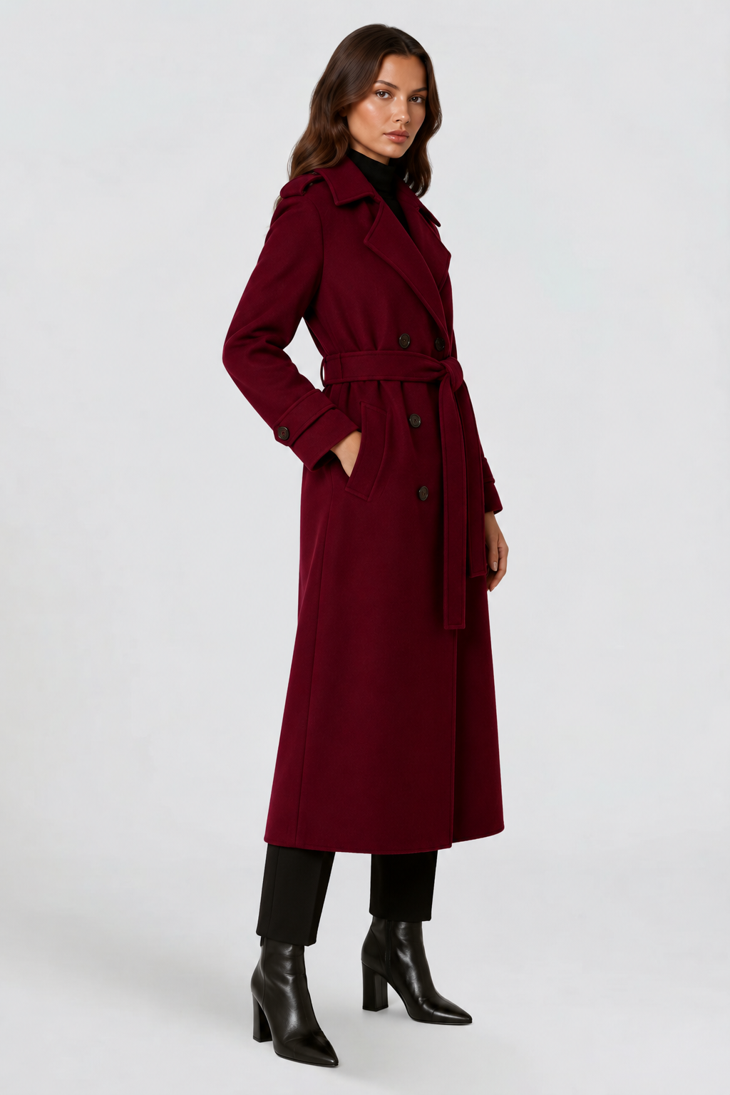Florence | Long Tailored Wool Trench Coat