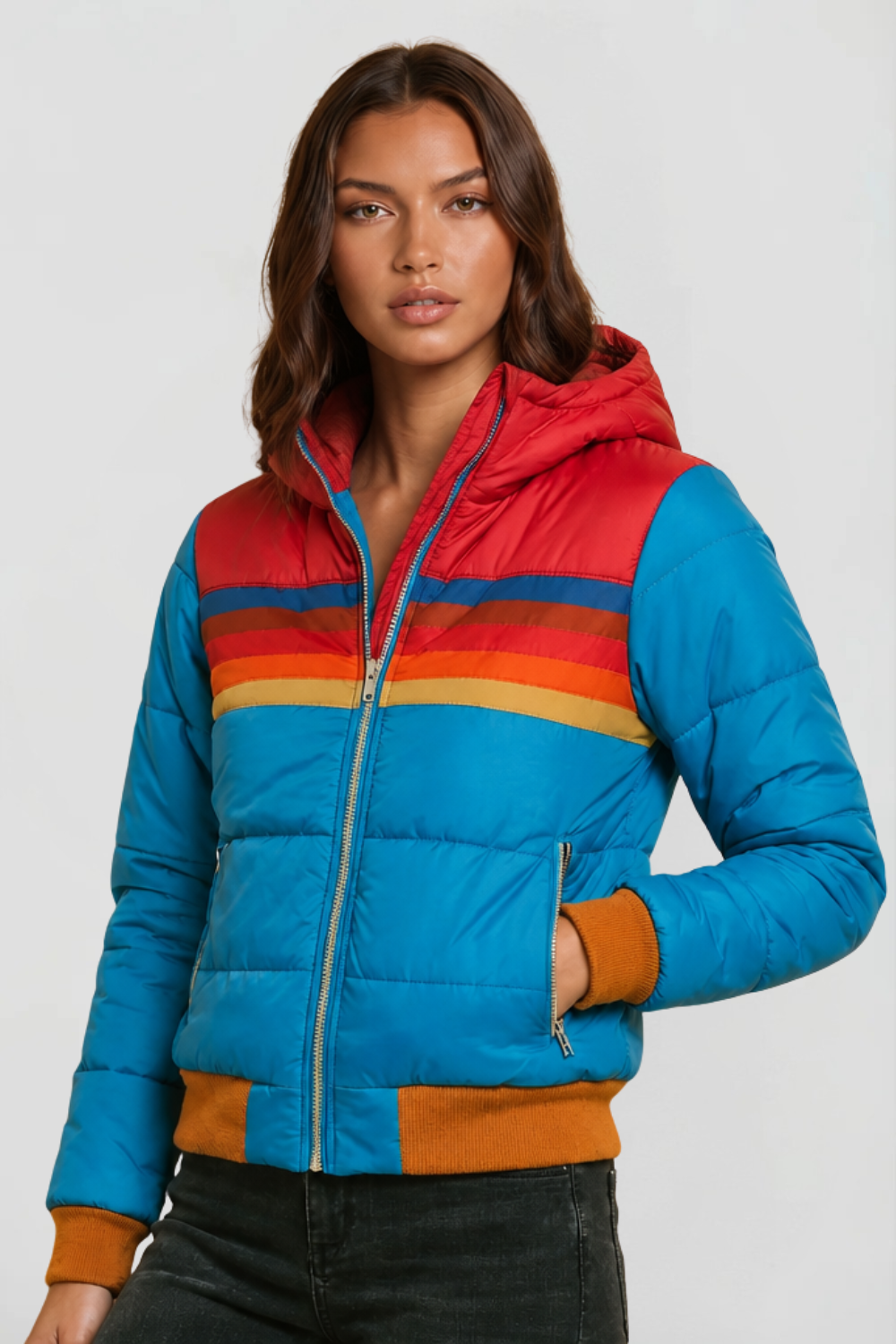 Dahlia | Hooded Retro Puffer Coat