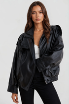 Simone | Oversized Leather Jacket
