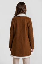 Maribel | Suede Shearling Longline Coat