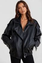 Simone | Oversized Leather Jacket