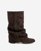 Sabine | Dark Chocolate Slouchy Suede Boots