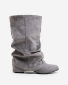 Camellia | Grey Slouchy Suede Boots