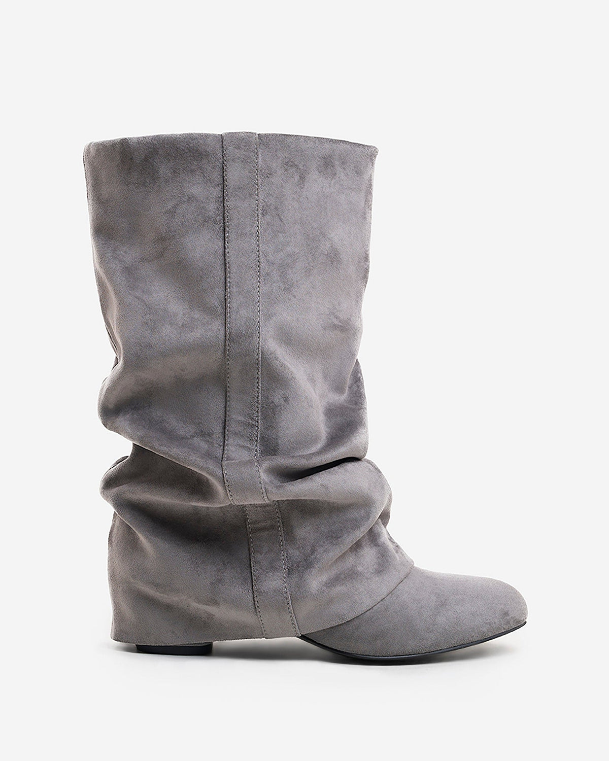 Camellia | Grey Slouchy Suede Boots