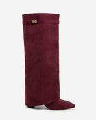 Florence | Burgundy Suede Knee High Boots