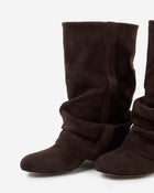 Sabine | Dark Chocolate Slouchy Suede Boots