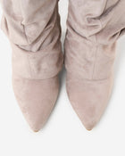 Cecilia | Taupe Slouchy Suede Knee High Boots