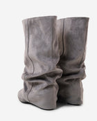 Camellia | Grey Slouchy Suede Boots