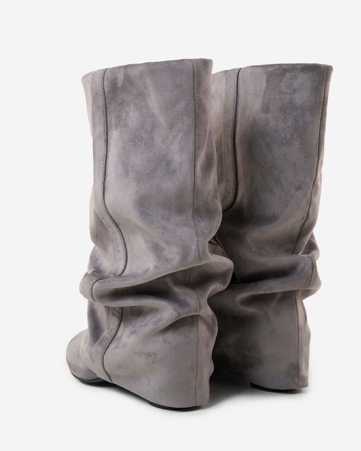 Camellia | Grey Slouchy Suede Boots