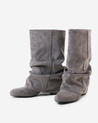 Camellia | Grey Slouchy Suede Boots