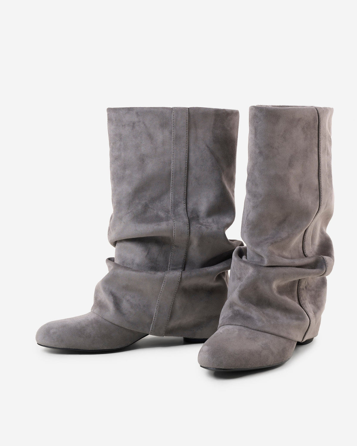 Camellia | Grey Slouchy Suede Boots