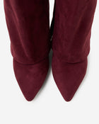 Florence | Burgundy Suede Knee High Boots