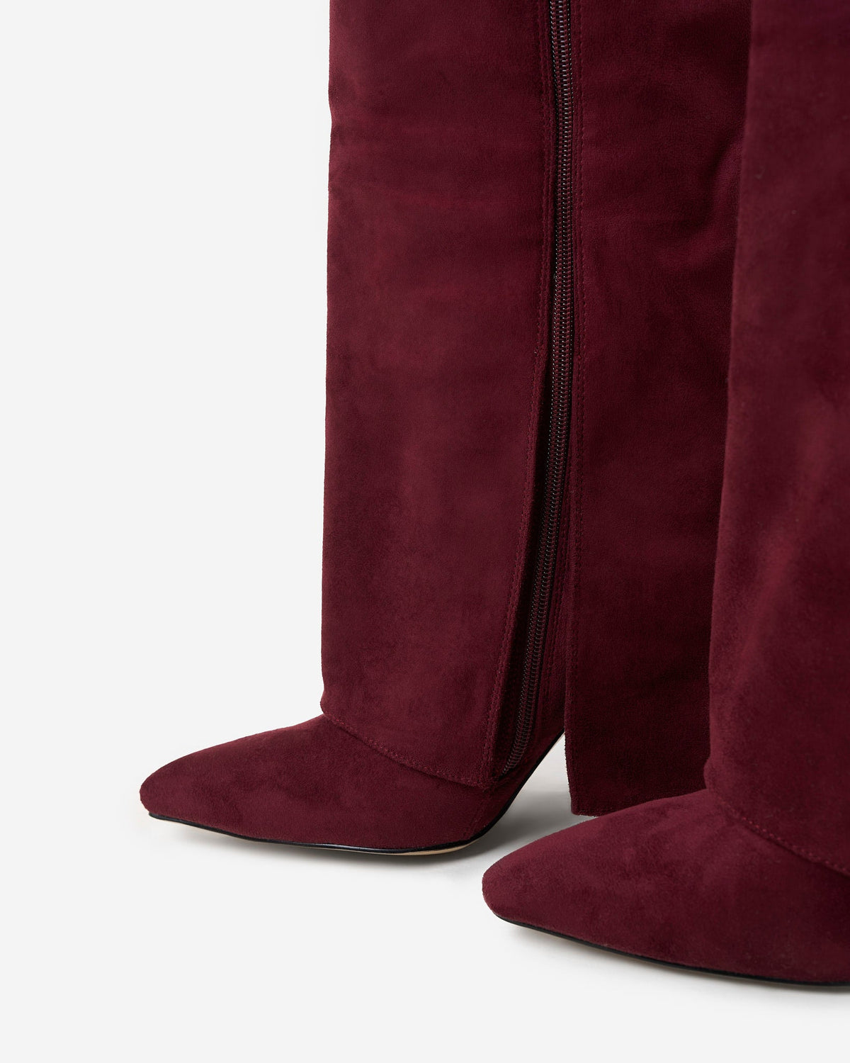 Florence | Burgundy Suede Knee High Boots