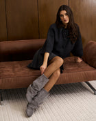 Camellia | Grey Slouchy Suede Boots