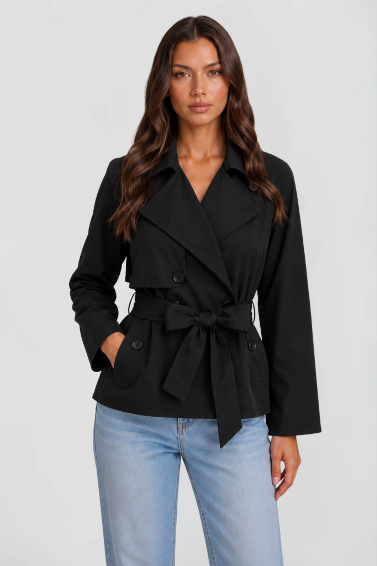 Isolde | Cropped Belted Short Jacket