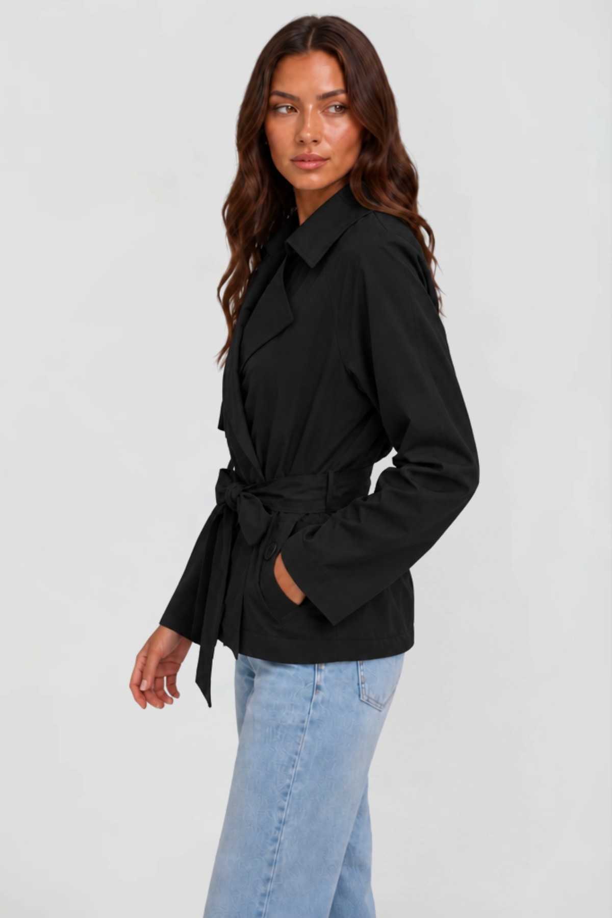 Isolde | Cropped Belted Short Jacket