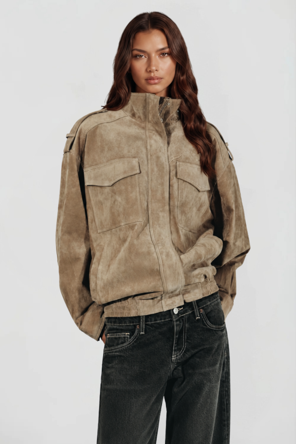 Ainsley | Oversized Suede Jacket