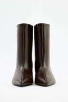 Maeve | Dark Brown Leather Ankle Boots