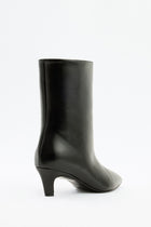 Nora | Black Leather Ankle Boots