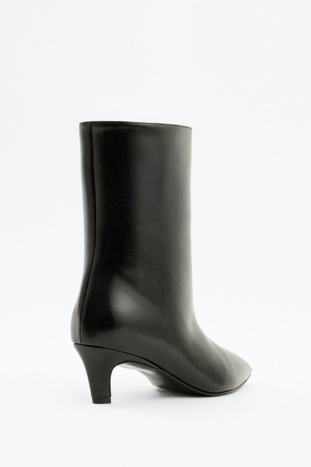 Nora | Black Leather Ankle Boots