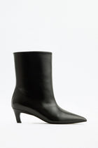 Nora | Black Leather Ankle Boots