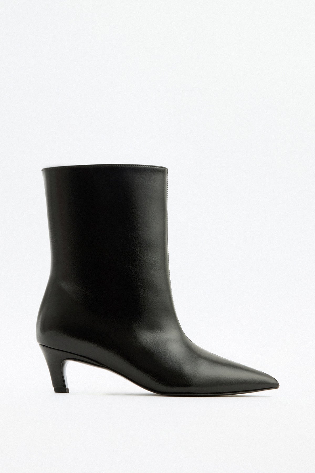 Nora | Black Leather Ankle Boots