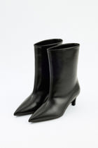 Nora | Black Leather Ankle Boots