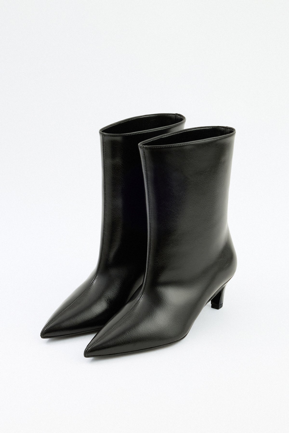 Nora | Black Leather Ankle Boots