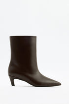Maeve | Dark Brown Leather Ankle Boots